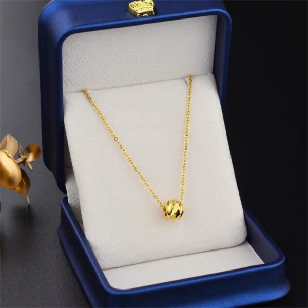 Ball-shaped Stainless Steel Pendant necklace for women USNK004 - Image 3