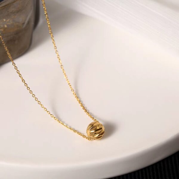 Ball-shaped Stainless Steel Pendant necklace for women USNK004 - Image 4
