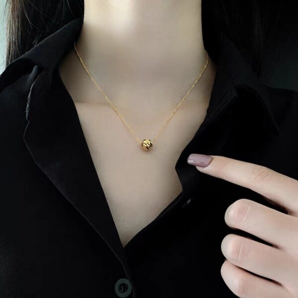 Ball-shaped Stainless Steel Pendant necklace for women USNK004 - Image 14
