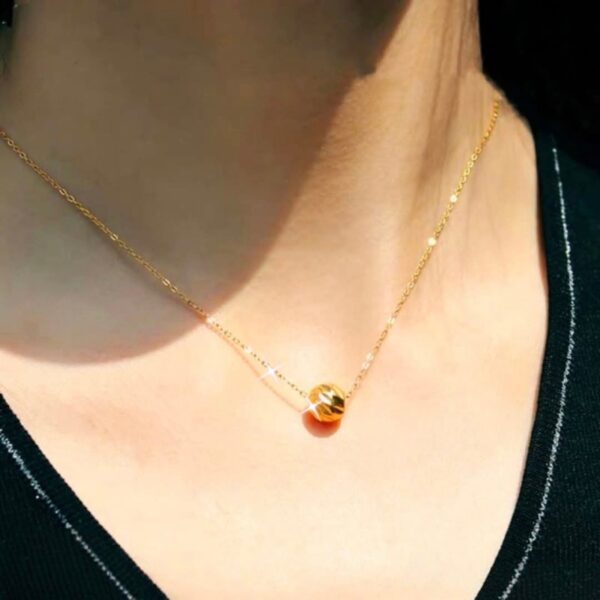 Ball-shaped Stainless Steel Pendant necklace for women USNK005A - Image 10